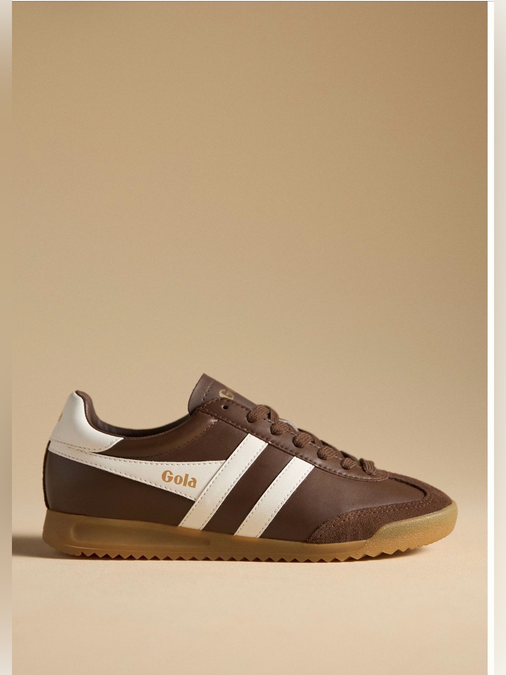 Gola x Anthropologie Exclusive Torpedo Leather Sneakers Brown White Size 9